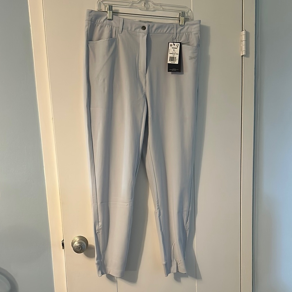 Reebok Women's Performance Golf Trousers in Moon Sz L NWT